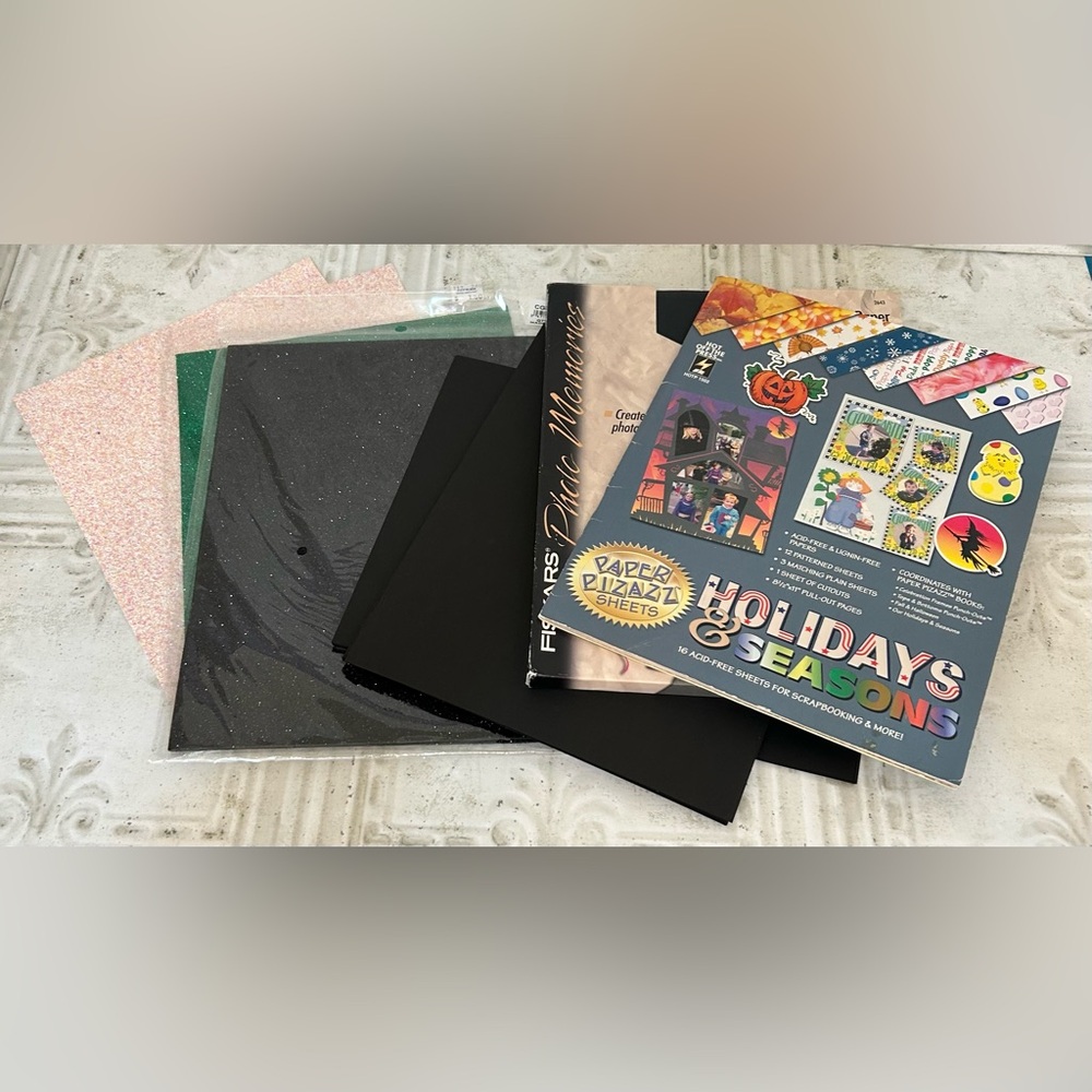 Mixed lot of scrapbook paper 8.5x11 in (90 Sheets)